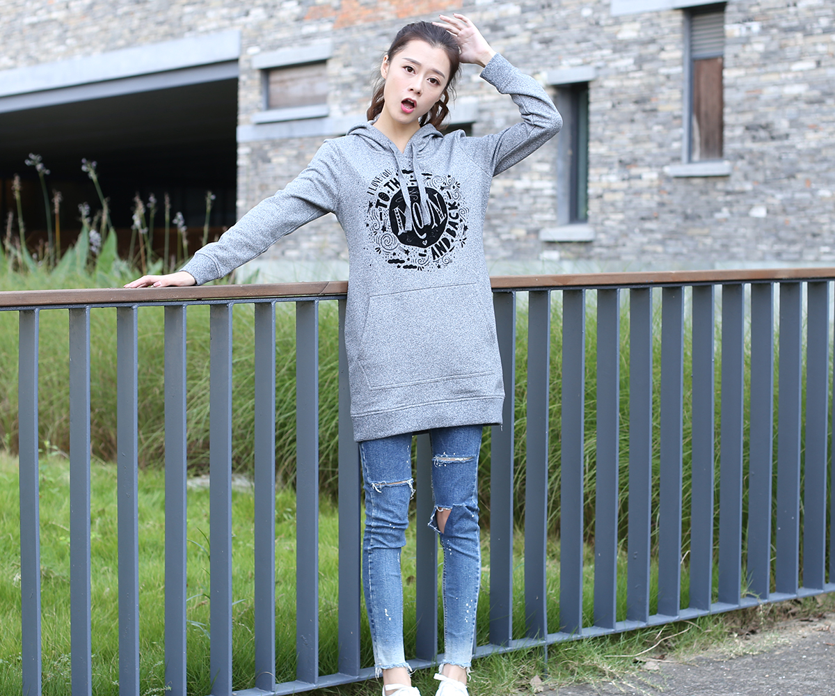 女式卫衣套头衫连帽衫